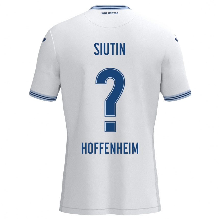 ילדים כדורגל Kirill Siutin #0 כחול לבן הרחק ג'רזי 2024/25