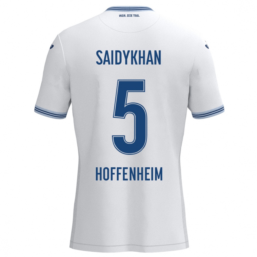 ילדים כדורגל Ibrahim Saidykhan #5 כחול לבן הרחק ג'רזי 2024/25