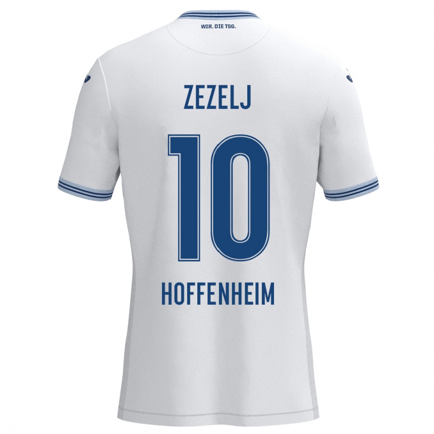 ילדים כדורגל Neno Zezelj #10 כחול לבן הרחק ג'רזי 2024/25