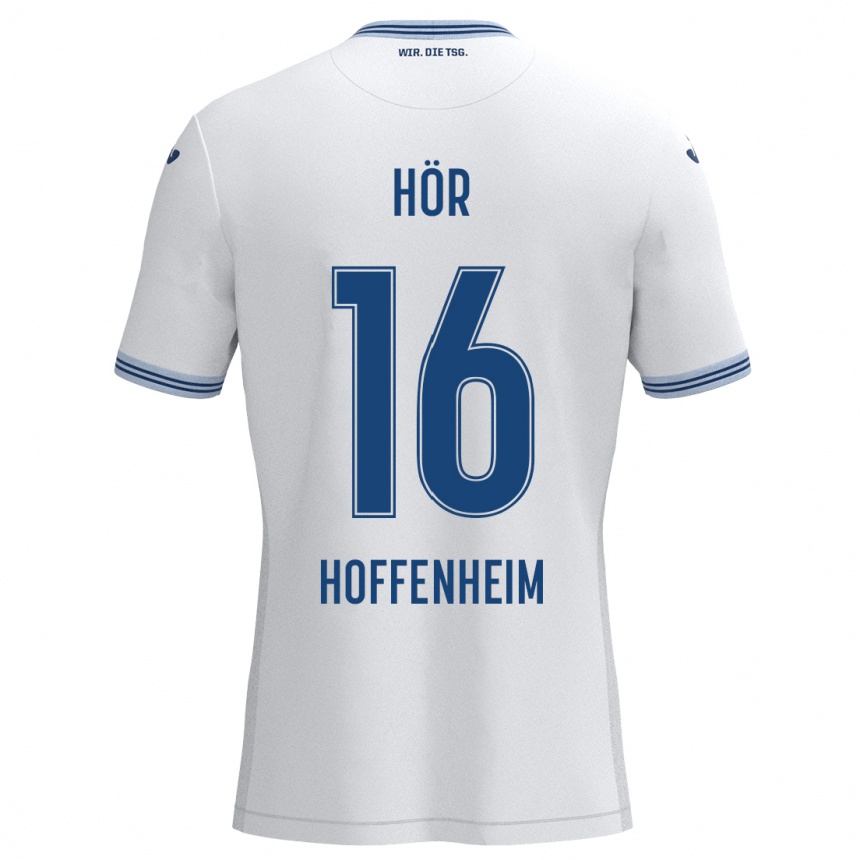 ילדים כדורגל Yannis Hör #16 כחול לבן הרחק ג'רזי 2024/25
