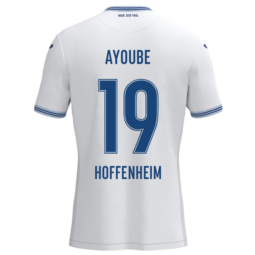 ילדים כדורגל Ayoube Amaimouni-Echghouyab #19 כחול לבן הרחק ג'רזי 2024/25
