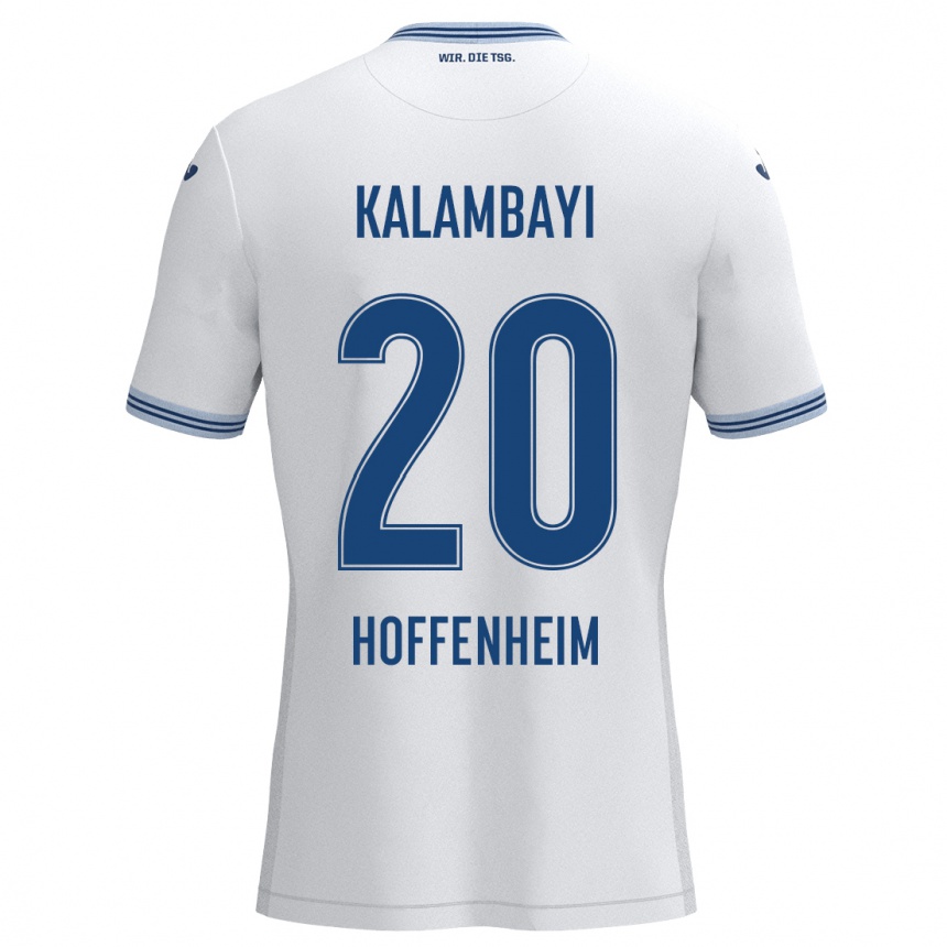 ילדים כדורגל Simon Kalambayi #20 כחול לבן הרחק ג'רזי 2024/25
