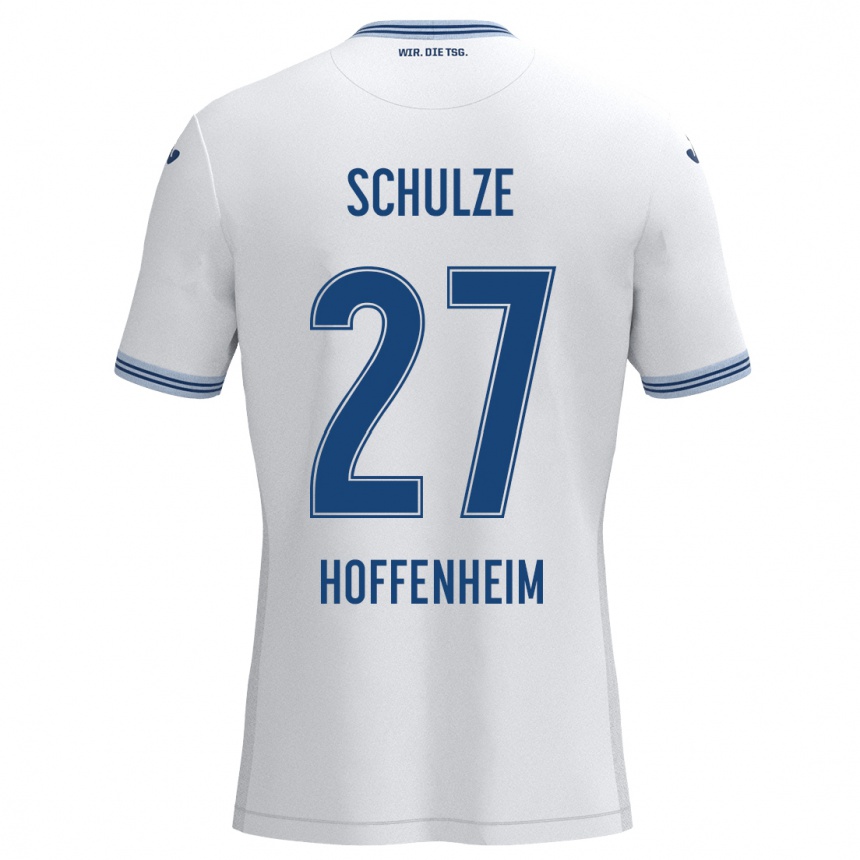 ילדים כדורגל Louis Schulze #27 כחול לבן הרחק ג'רזי 2024/25