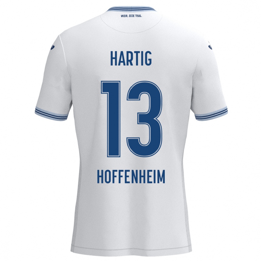 ילדים כדורגל Isabella Hartig #13 כחול לבן הרחק ג'רזי 2024/25