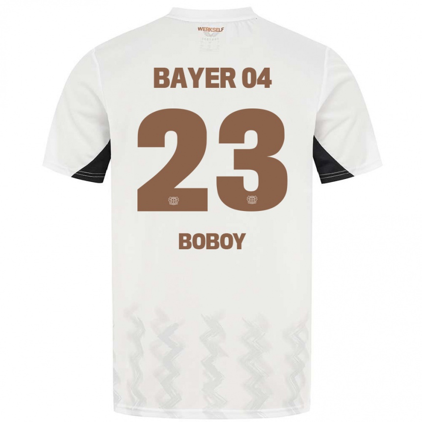 ילדים כדורגל Delice Boboy #23 לבן שחור הרחק ג'רזי 2024/25