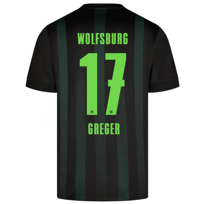 ילדים כדורגל Max Greger #17 ירוק כהה הרחק ג'רזי 2024/25