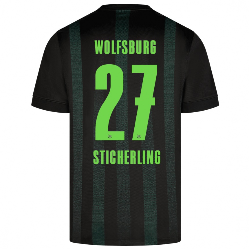 ילדים כדורגל Carl-Anton Sticherling #27 ירוק כהה הרחק ג'רזי 2024/25