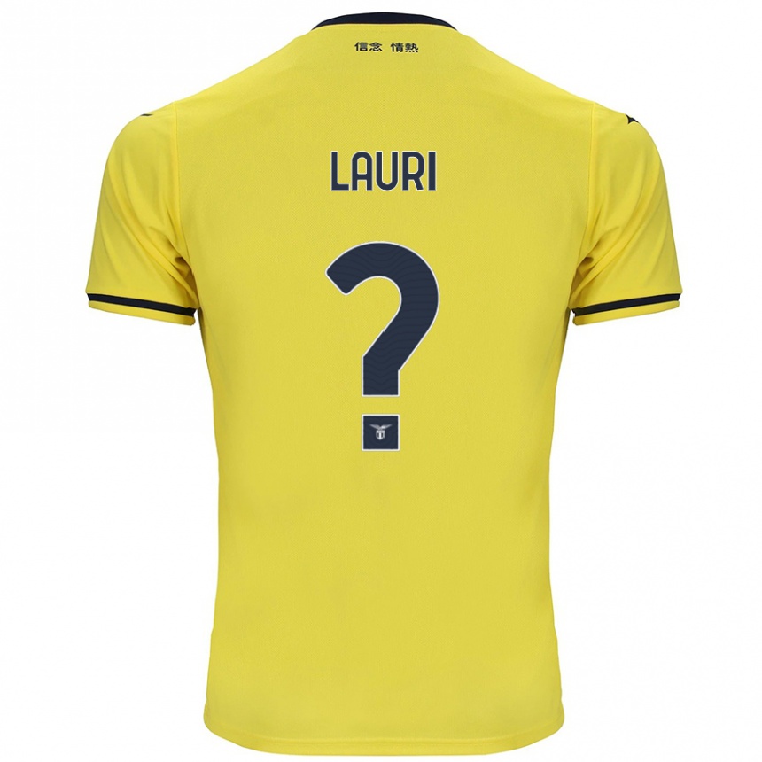 ילדים כדורגל Giacomo Lauri #0 צָהוֹב הרחק ג'רזי 2024/25