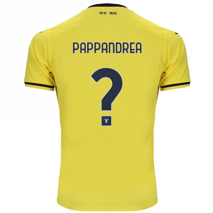 ילדים כדורגל Filippo Pappandrea #0 צָהוֹב הרחק ג'רזי 2024/25