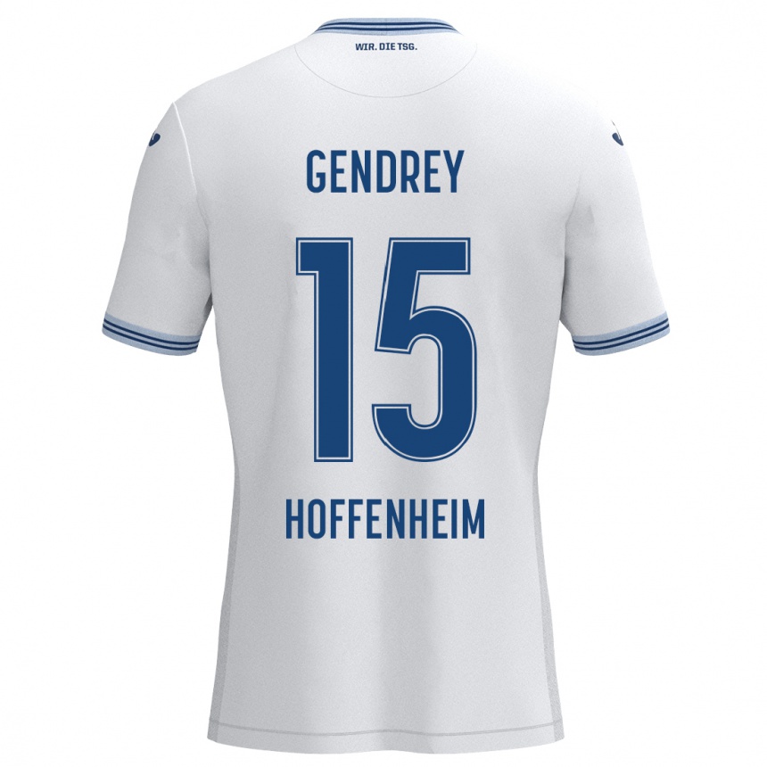 ילדים כדורגל Valentin Gendrey #15 לבן שחור הרחק ג'רזי 2024/25