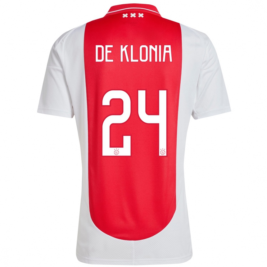 גברים כדורגל Daliyah De Klonia #24 אדום לבן ג'רזי ביתית 2024/25