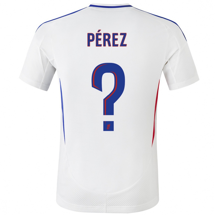 גברים כדורגל Axel Pérez #0 לבן כחול ג'רזי ביתית 2024/25