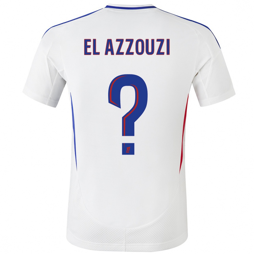 גברים כדורגל Nourdine El Azzouzi #0 לבן כחול ג'רזי ביתית 2024/25