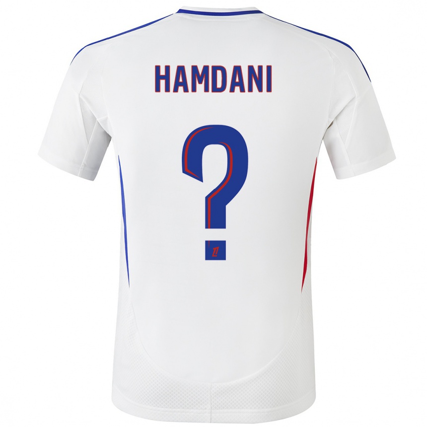 גברים כדורגל Adil Hamdani #0 לבן כחול ג'רזי ביתית 2024/25