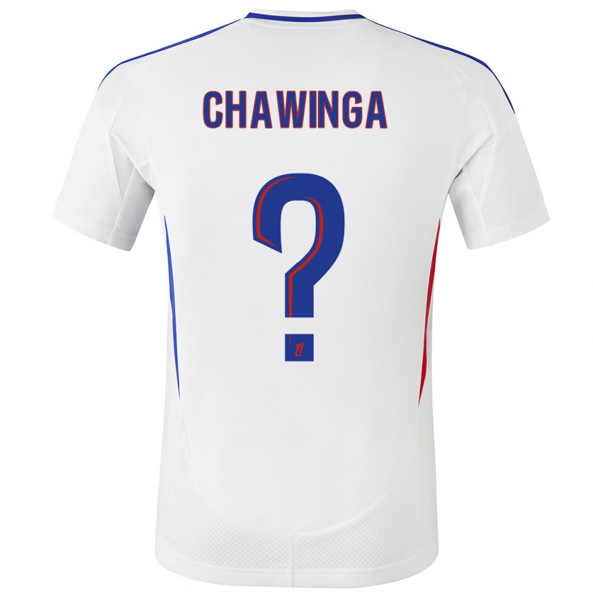 גברים כדורגל Tabitha Chawinga #0 לבן כחול ג'רזי ביתית 2024/25