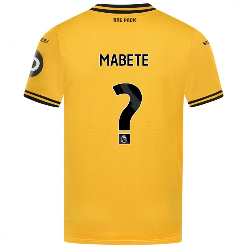 גברים כדורגל Filozofe Mabete #0 צָהוֹב ג'רזי ביתית 2024/25