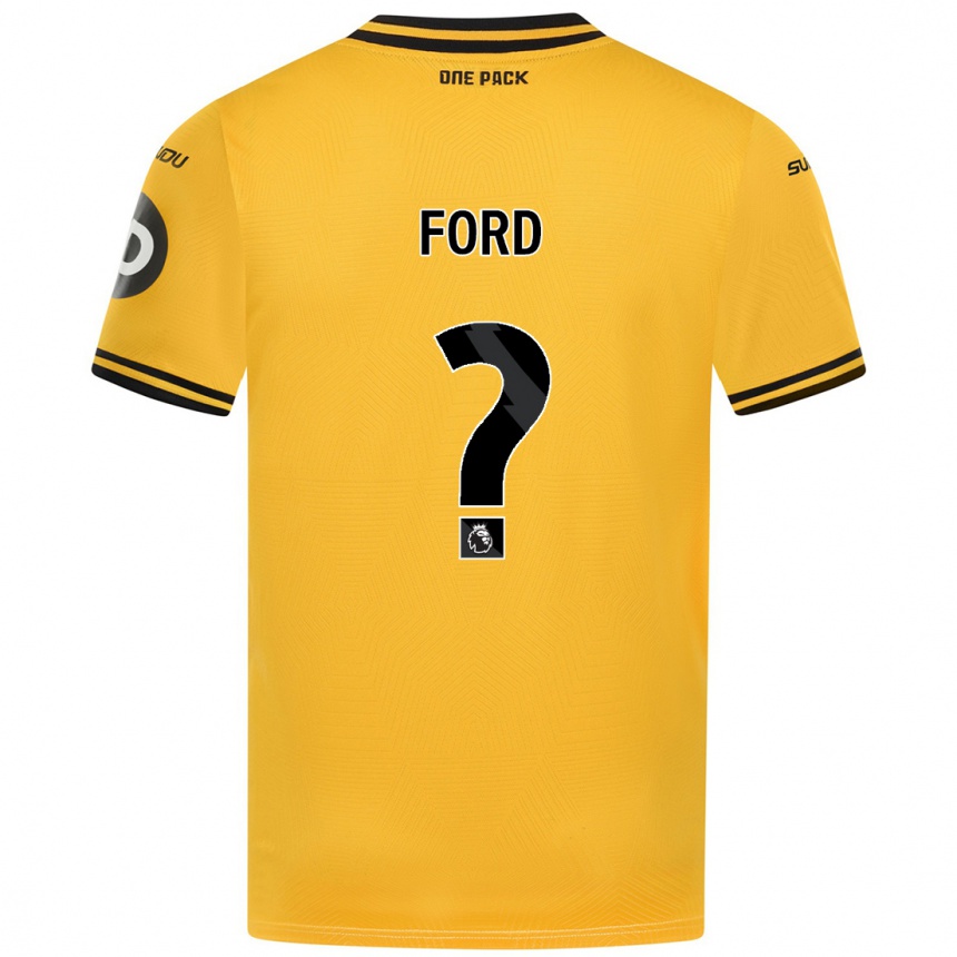 גברים כדורגל Hayden Ford #0 צָהוֹב ג'רזי ביתית 2024/25