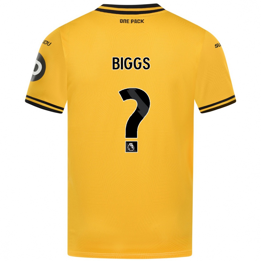 גברים כדורגל Lennon Biggs #0 צָהוֹב ג'רזי ביתית 2024/25