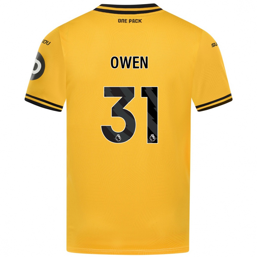 גברים כדורגל Skye Owen #31 צָהוֹב ג'רזי ביתית 2024/25
