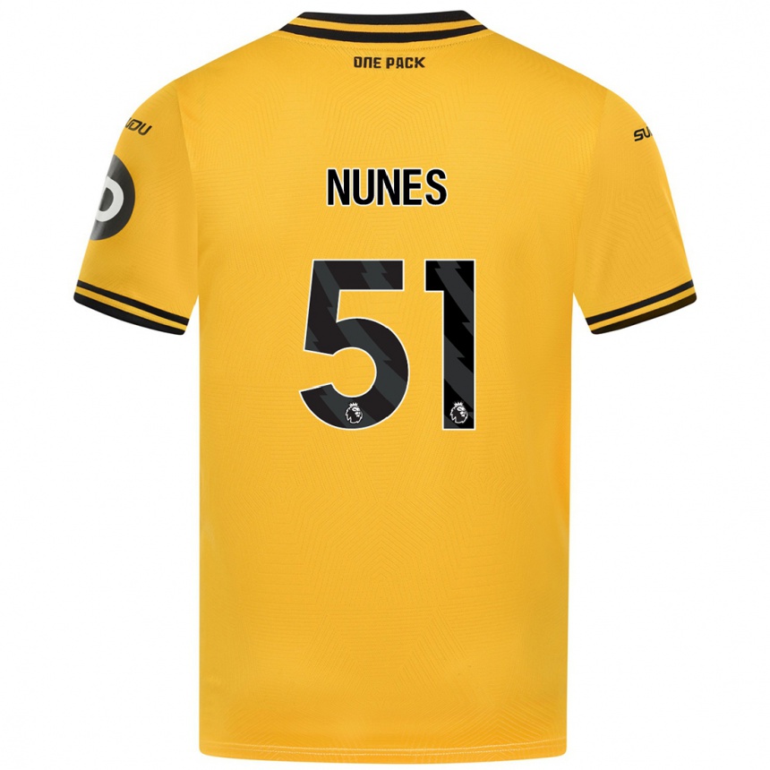 גברים כדורגל Grazi Nunes #51 צָהוֹב ג'רזי ביתית 2024/25