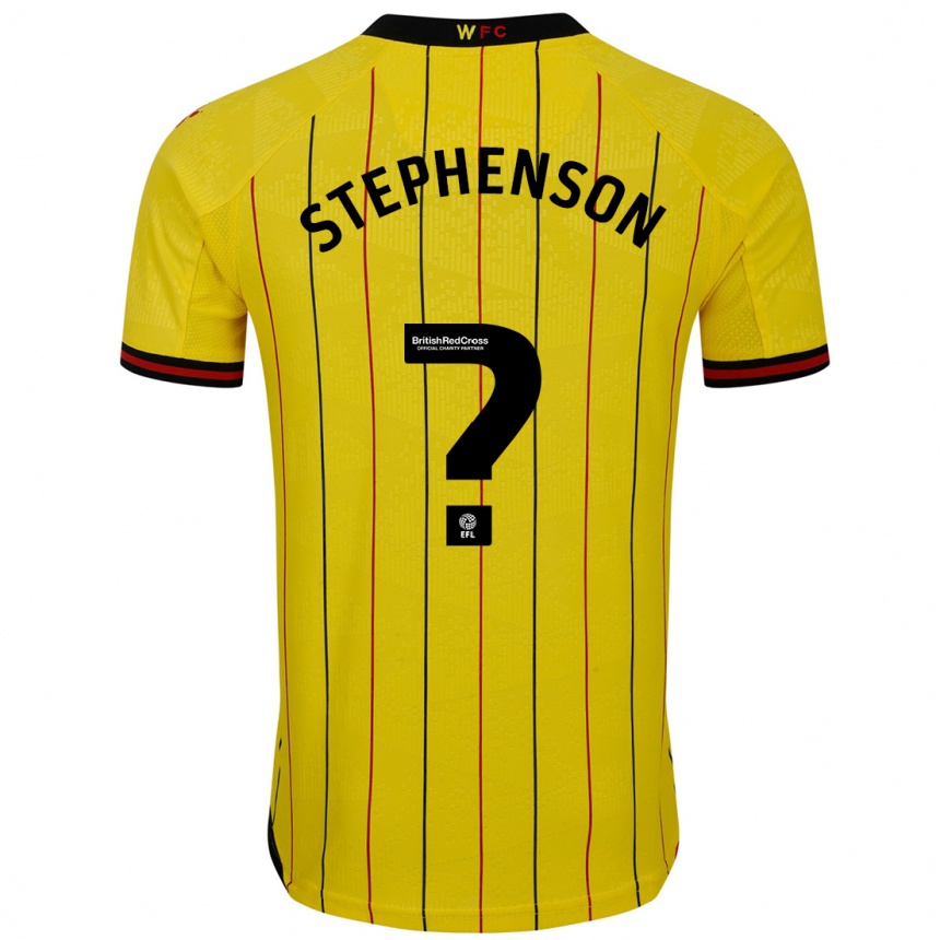גברים כדורגל Ollie Stephenson #0 צהוב שחור ג'רזי ביתית 2024/25