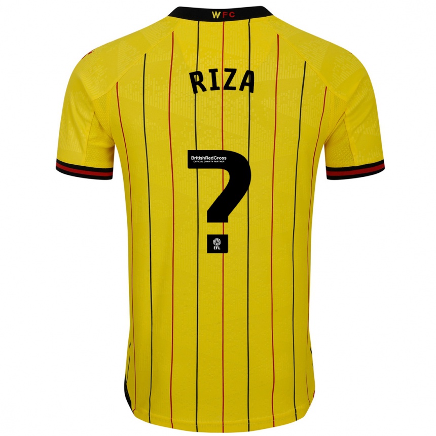 גברים כדורגל Josh Riza #0 צהוב שחור ג'רזי ביתית 2024/25
