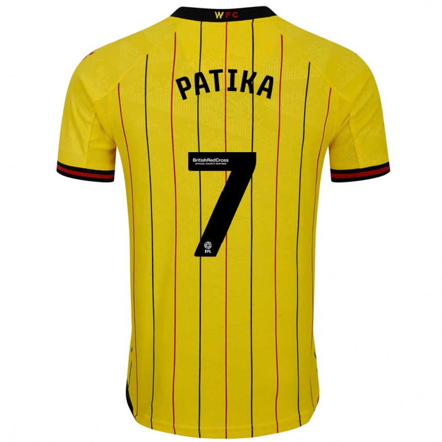 גברים כדורגל Glebs Patika #7 צהוב שחור ג'רזי ביתית 2024/25