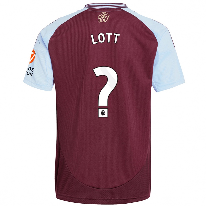 גברים כדורגל Max Lott #0 כחול שמיים בורדו ג'רזי ביתית 2024/25