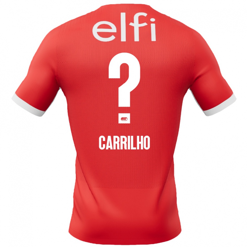 גברים כדורגל Calvin Carrilho #0 אדום לבן ג'רזי ביתית 2024/25