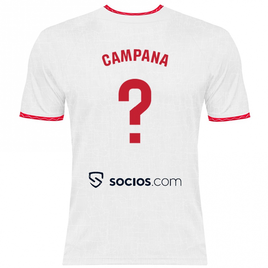 גברים כדורגל Massimo Campana #0 לבן אדום ג'רזי ביתית 2024/25