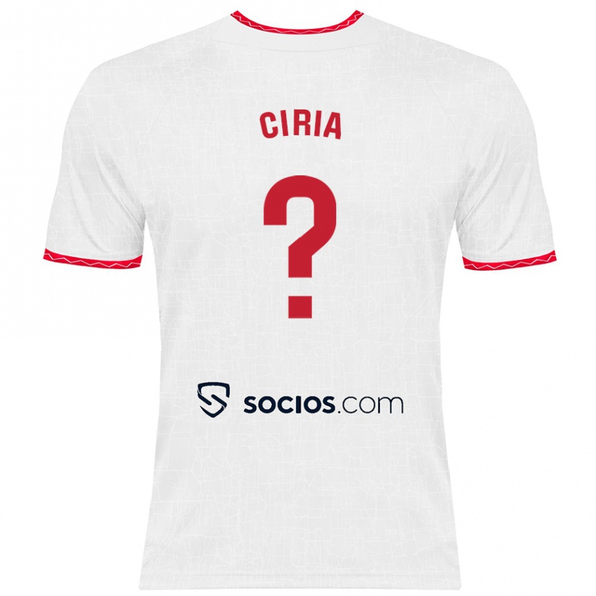 גברים כדורגל Alexis Ciria #0 לבן אדום ג'רזי ביתית 2024/25
