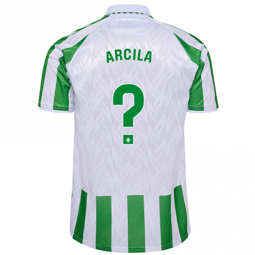 גברים כדורגל Jhon Arcila #0 פסים ירוקים לבנים ג'רזי ביתית 2024/25