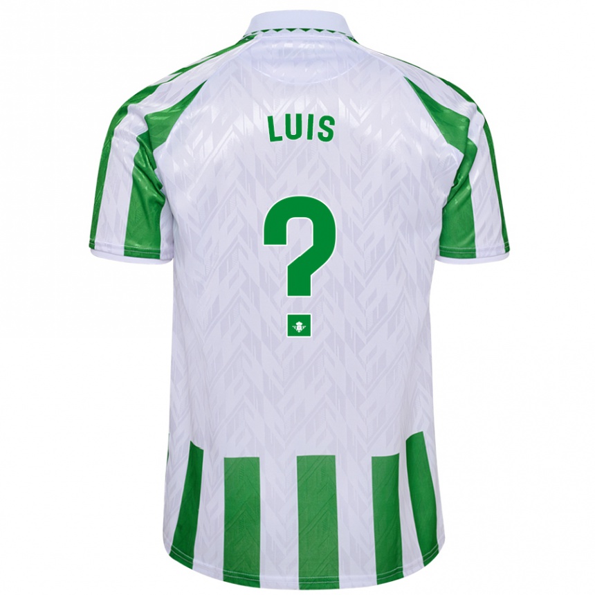 גברים כדורגל Jorge Luis #0 פסים ירוקים לבנים ג'רזי ביתית 2024/25