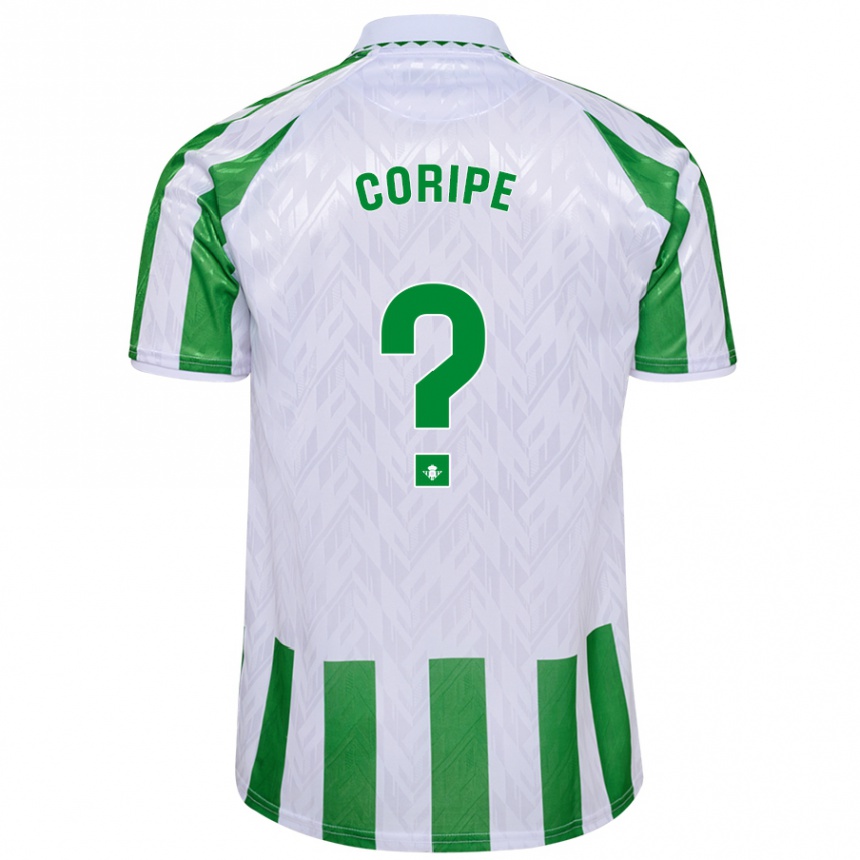 גברים כדורגל Coripe #0 פסים ירוקים לבנים ג'רזי ביתית 2024/25