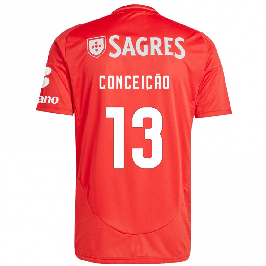 גברים כדורגל João Conceição #13 אדום לבן ג'רזי ביתית 2024/25