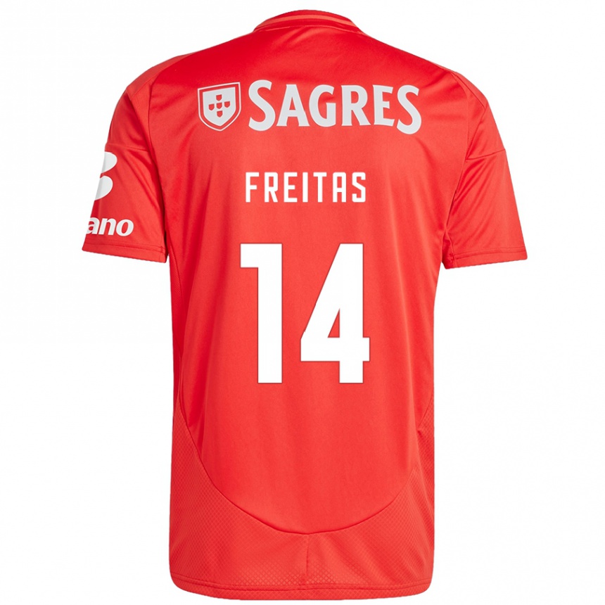 גברים כדורגל Tiago Freitas #14 אדום לבן ג'רזי ביתית 2024/25
