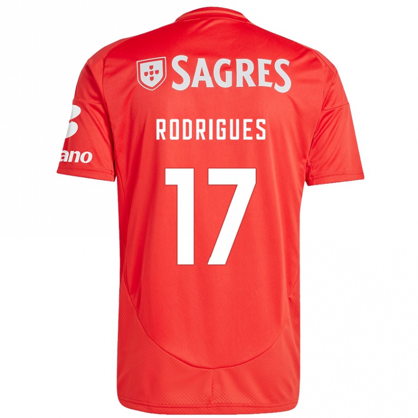 גברים כדורגל Tiago Rodrigues #17 אדום לבן ג'רזי ביתית 2024/25