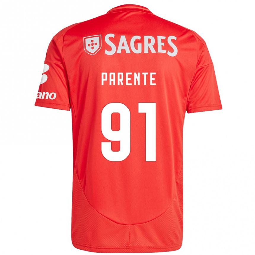 גברים כדורגל Tiago Parente #91 אדום לבן ג'רזי ביתית 2024/25