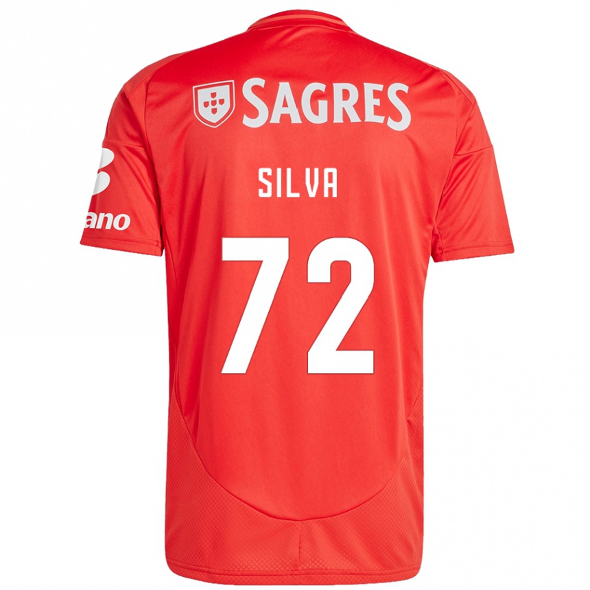 גברים כדורגל Matilde Silva #72 אדום לבן ג'רזי ביתית 2024/25