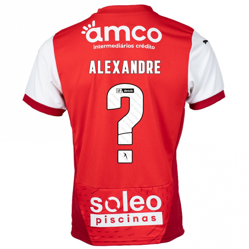 גברים כדורגל Daniel Alexandre #0 אדום לבן ג'רזי ביתית 2024/25