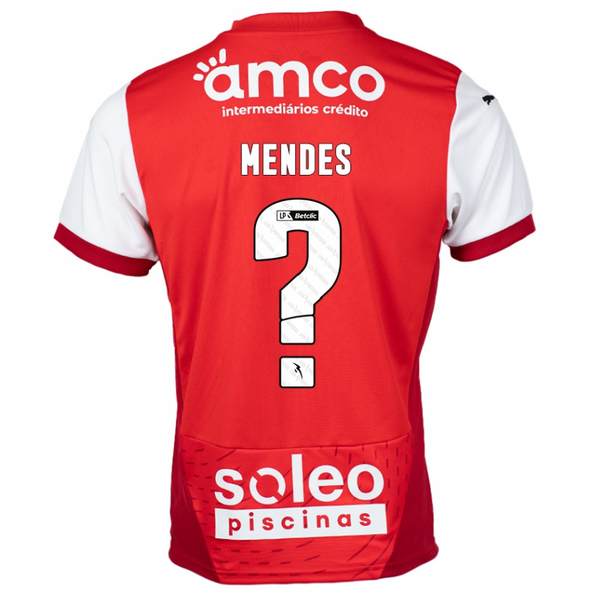גברים כדורגל Rafael Mendes #0 אדום לבן ג'רזי ביתית 2024/25