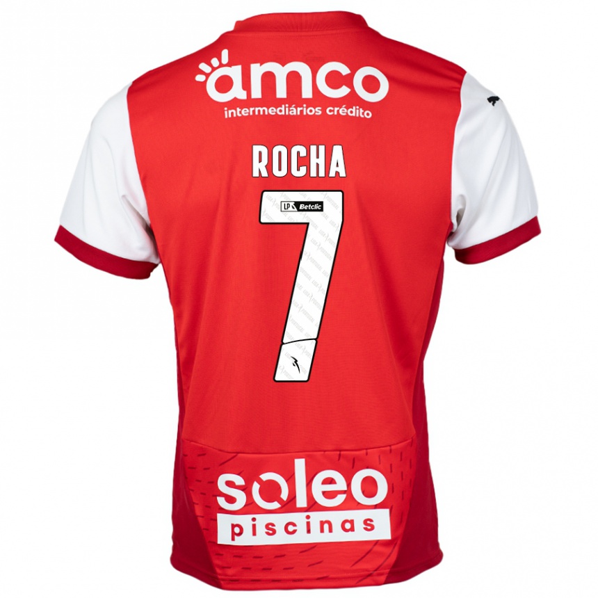 גברים כדורגל Carolina Rocha #7 אדום לבן ג'רזי ביתית 2024/25
