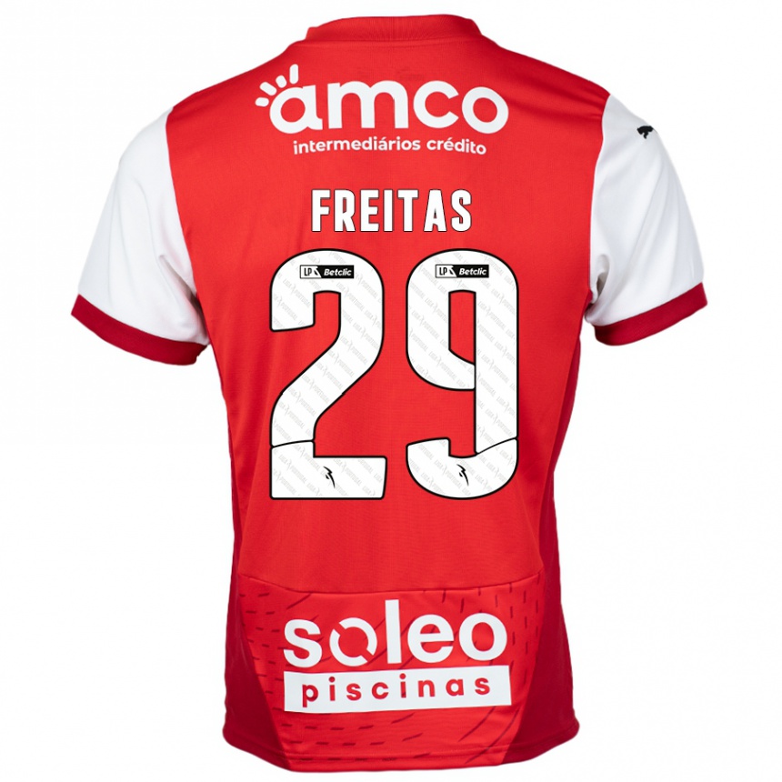 גברים כדורגל Mylena Freitas #29 אדום לבן ג'רזי ביתית 2024/25