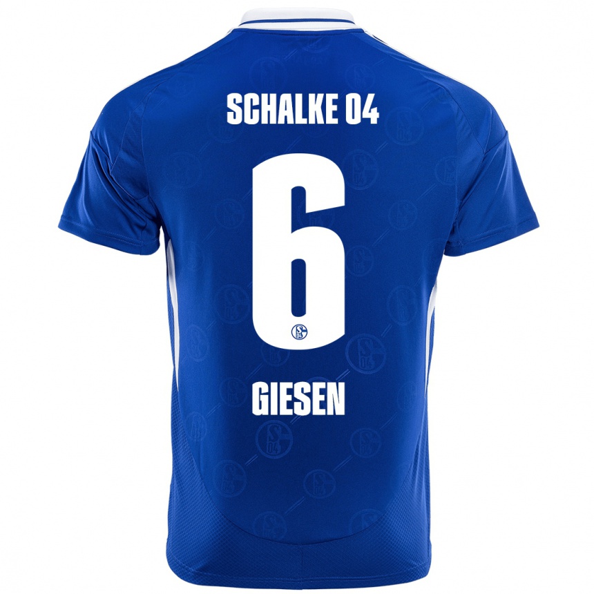 גברים כדורגל Tim Giesen #6 כחול רויאל ג'רזי ביתית 2024/25