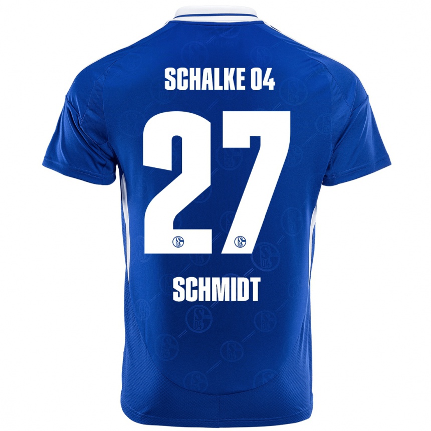 גברים כדורגל Tim Schmidt #27 כחול רויאל ג'רזי ביתית 2024/25