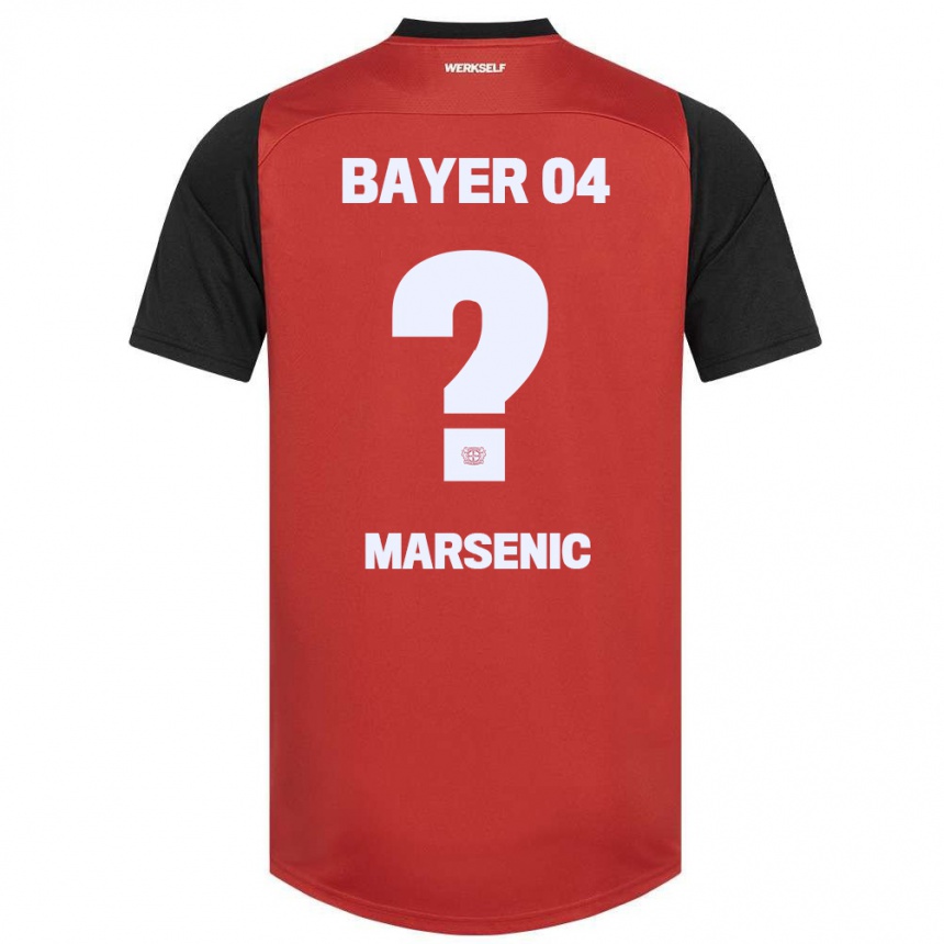 גברים כדורגל Matija Marsenic #0 אדום שחור ג'רזי ביתית 2024/25