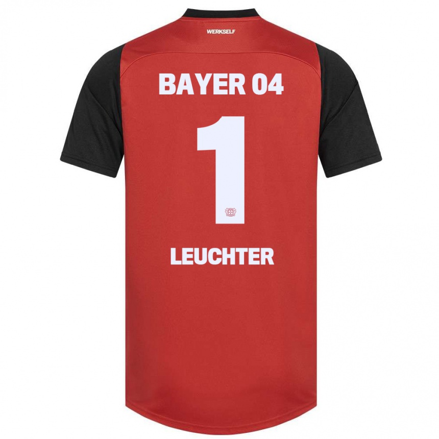 גברים כדורגל Julian Leuchter #1 אדום שחור ג'רזי ביתית 2024/25