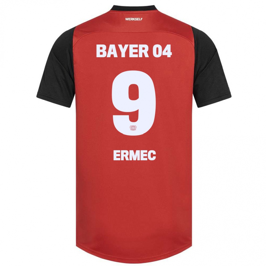 גברים כדורגל Berkan Ermec #9 אדום שחור ג'רזי ביתית 2024/25