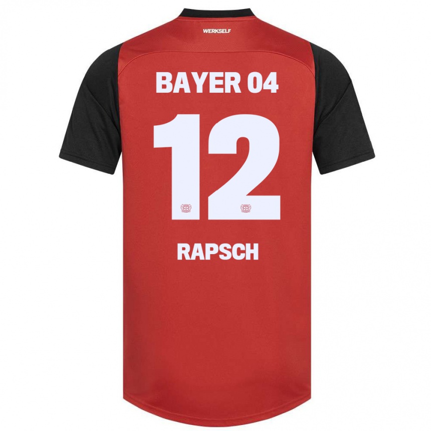 גברים כדורגל Simeon Rapsch #12 אדום שחור ג'רזי ביתית 2024/25