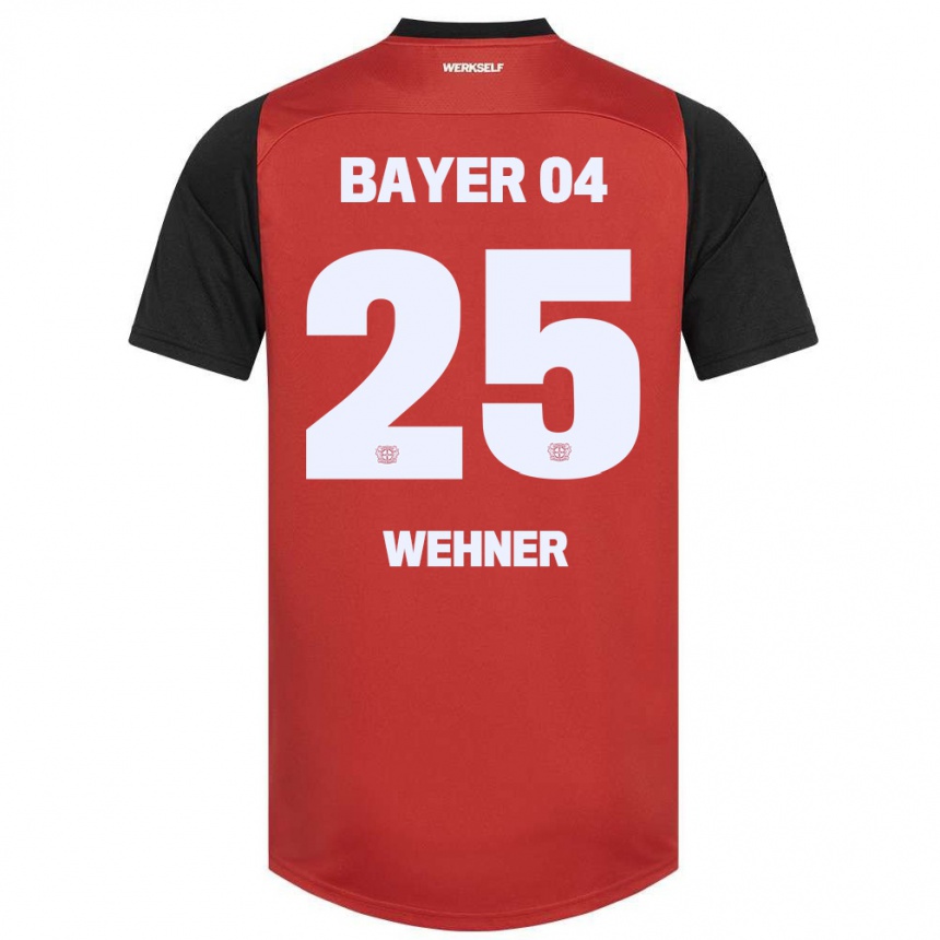 גברים כדורגל Luca Wehner #25 אדום שחור ג'רזי ביתית 2024/25